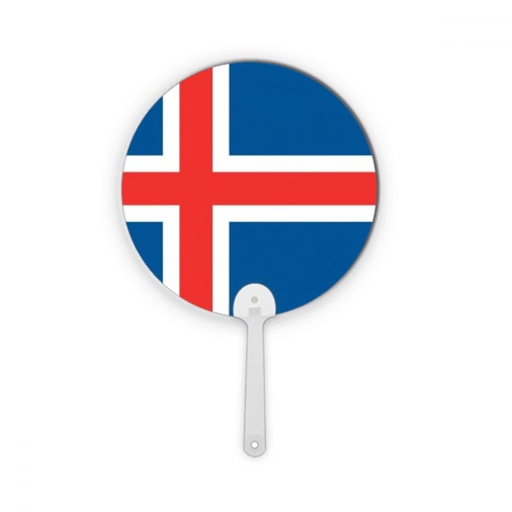 Drapeau national de l'Islande rond en plastique pour loisirs créatifs et décoration
