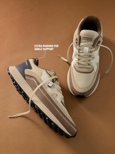 The Souled Store Milano: Women and Girls Low Top Sneakers Retro Trainer Microfiber Suede and Engineered Mesh Cushioned Insole Retro Sole Lace Up Lightweight Breathable - Image 6