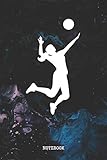  Notebook: Volleyball Game Coach Training Planner / Organizer / Lined Notebook (6\" x 9\")