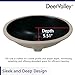 DeerValley DV-1U303B Black Undermount Bathroom Sink 18'' x 15'' Oval Ceramic Sink Bathroom Vessel Sink with Overflow Hole