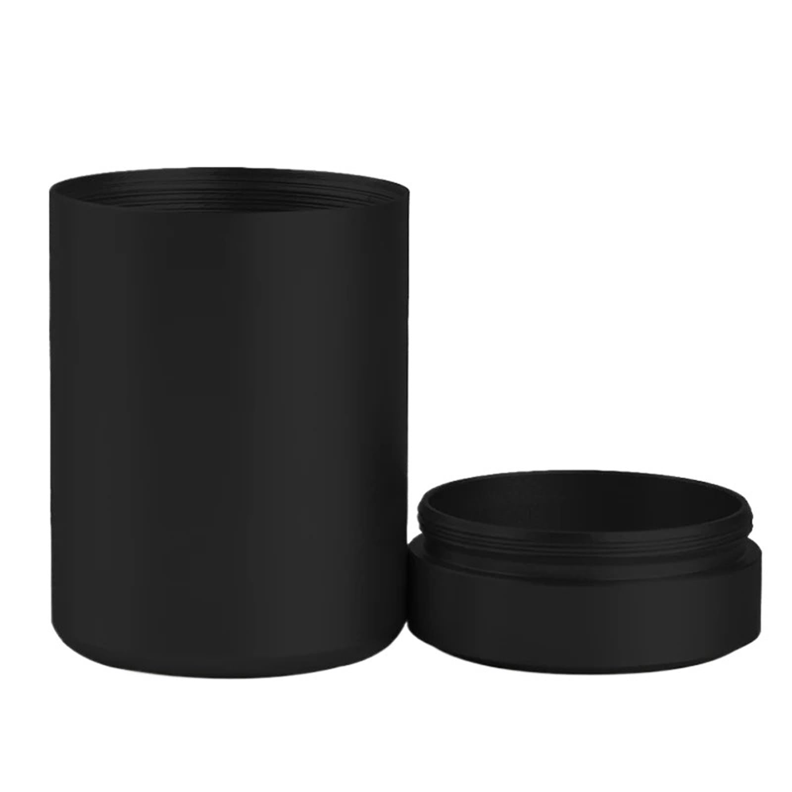 AYWTIUN tea storage jars Metal Airtight Container Aluminum Herb Stash Sealed Can Tea Jar Storage Boxes(Black)