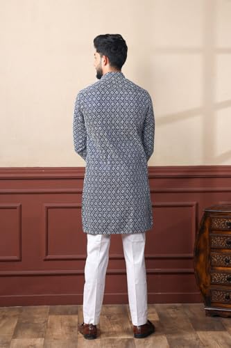 Image of Kurta for Men | Traditional Men's Ethnic Wear | Cotton Blend Kurta for Festive, Wedding & Casual Occasion