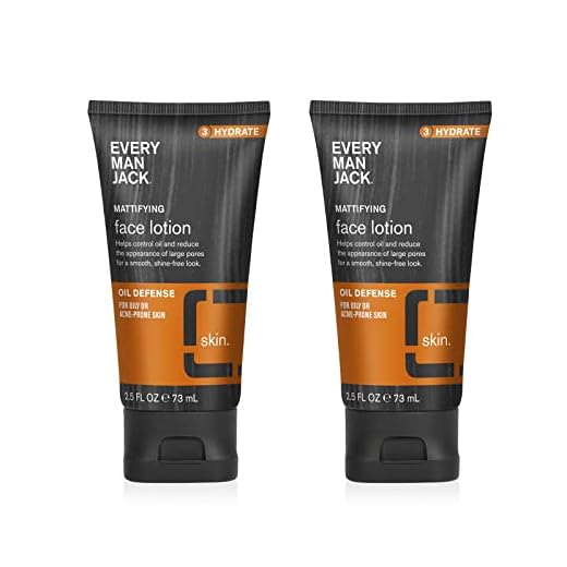 Every Man Jack Daily Hydration Face Lotion For Men - Provides Vital Hydration for Smooth, Healthy Looking Skin - For Normal, Dry, Tired Skin | 2.5oz Face Lotion Twin Pack