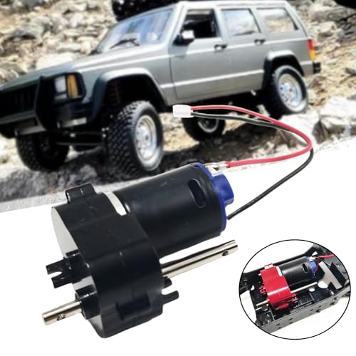 kowaku Metal Gearbox with 370 Motor Spare Part Easy to Install Toy Vehicle Accessories 1/12 RC Car Parts for MN82 MN99S V2, Black - Thumbnail 2