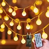 Guirnalda de Luces con Enchufe 30m 200 LED en Bolas Blancas, Bodas y Navidad