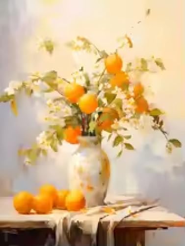 Impression décorative toile fleurs oranges pour habiller un mur - 2