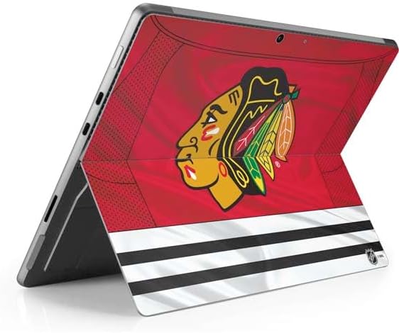 Skinit Decal Tablet Skin Compatible with Surface Pro 9 - Officially Licensed NHL Blackhawks Red Stripes Design