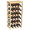 WERSMT 6-Tier Wood Wine Rack With 2 Drawers - Holds 24 Bottles, Freestanding Floor Cabinet In Walnut Finish