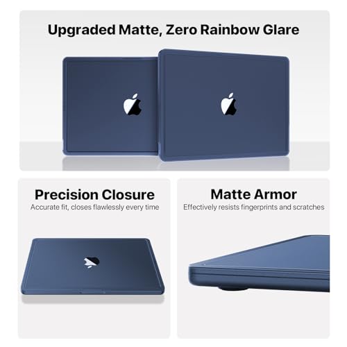 Image of Soonjet for MacBook Air 13 inch Case | M5 M4 M3 M2 2026-2022 | A3449 A3240 A3113 A2681 | Color-Matched | Dual-Texture Design | Snap-On Fit | Fingerprint & Scratch Resistant | Hard Shell Matte Cover