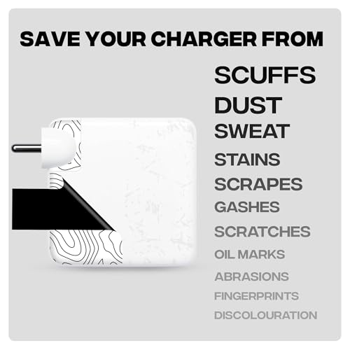 Image of Capes India Protective Adapter Skin Cover Compatible with MacBook Adapter 67W| Not a Case | Vinyl Skin Sticker (Tornado)