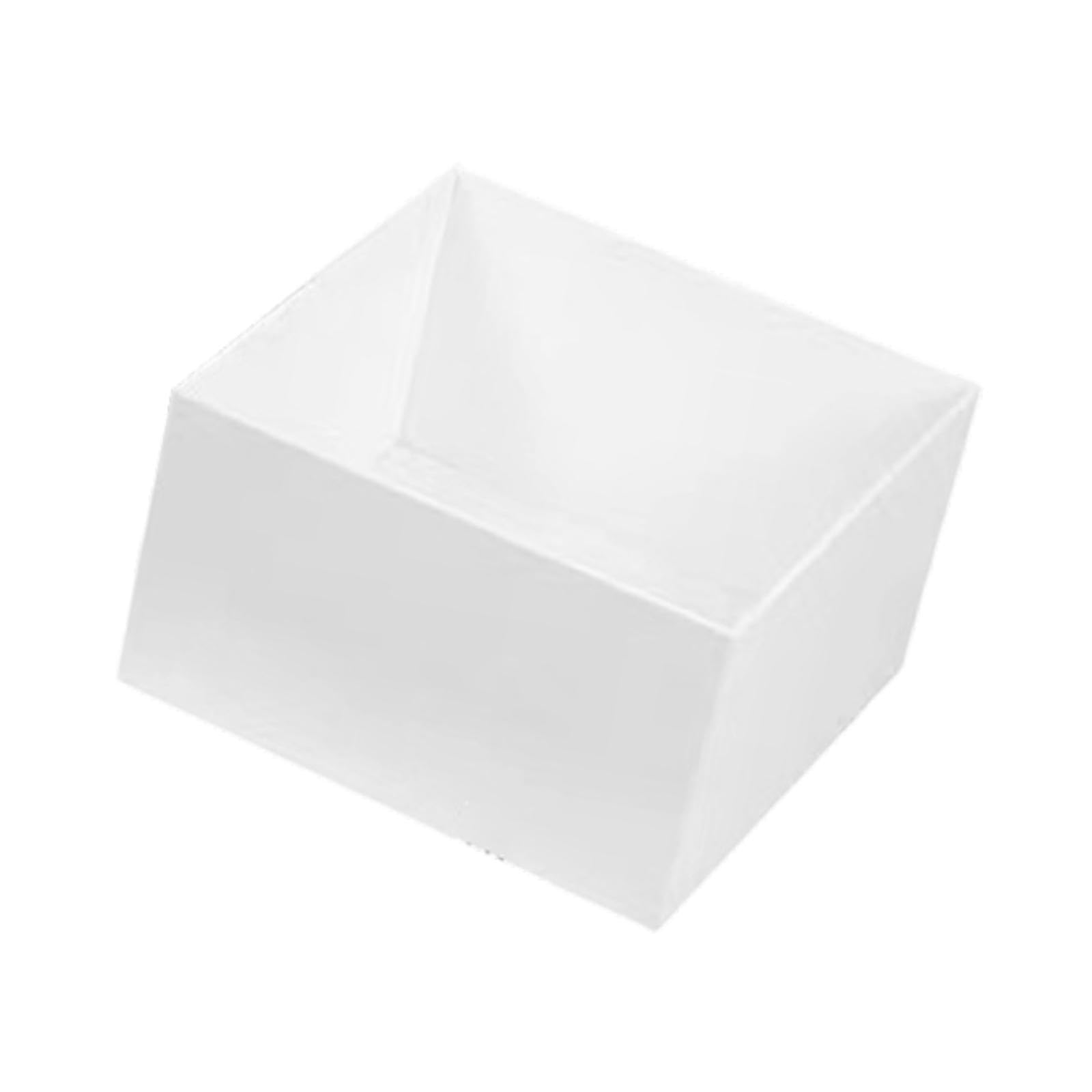 PIXZCSA Food Riser For Buffet Table Acrylic Display Stand Innovative Hollow Bottom Enhances Functionality And Aesthetic Appeal Weddings Cupcake Candy Food , White , 17.8x17.8x10.2 cm