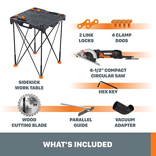 Worx (2) Pc Sidekick 20V Power Share Saw Kit #TOP5