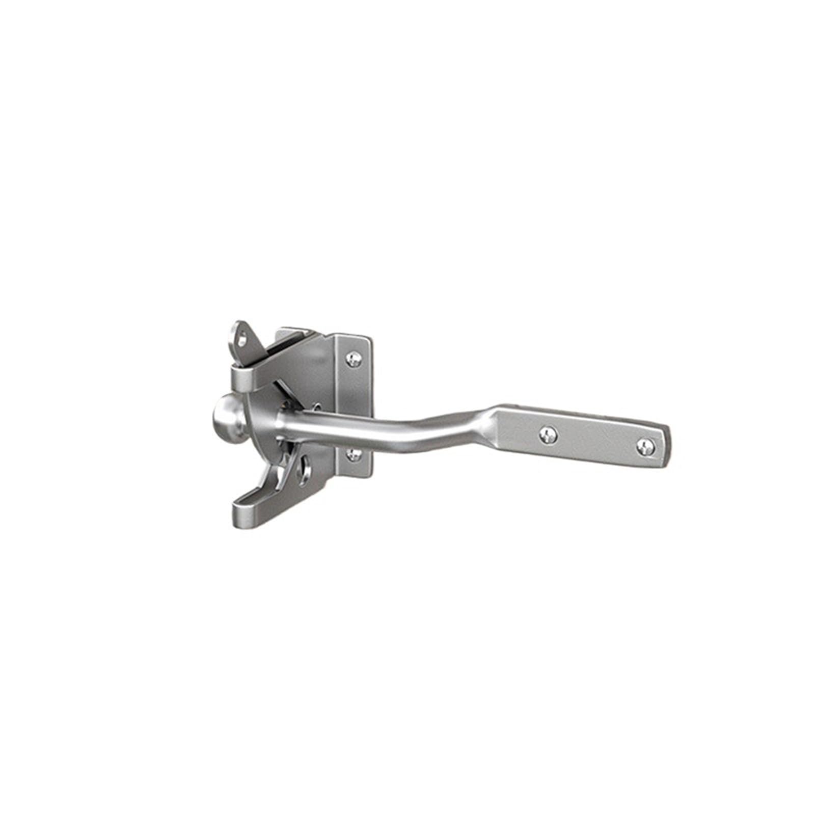 Garden Gate Lock Self-Locking Gate Latch Carbon Steel Post Mounted Fence Heavy Duty Automatic Gravity Lever Locking(Color 2)