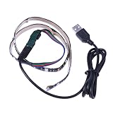 KONTONTY Tira LED Flexible De 5050 SMD RGB Impermeable Con Control Manual y Cable USB Para Iluminación De TV Armarios y Exterior