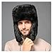 A Pcs Fashion Thick Warm Bomber Hat Men Fur Earflap Trapper Russian Cap Male Plus Size Winter Hats for Men Ski Russian Hat(Black)