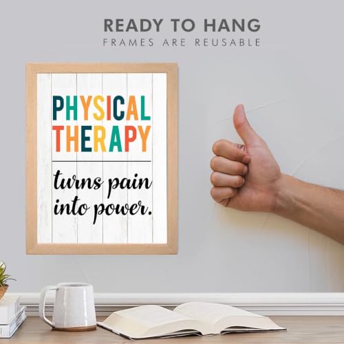 Image of Chaka Chaundh - Physiotherapist Framed Quotes - Physical Therapy Framed Poster for Wall Decor - Physical Therapisits posters for decoration - 14 X 11 inches