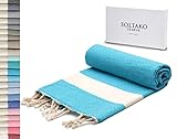 ❤【𝑶𝒑𝒕𝒂 𝒑𝒐𝒓 𝑭𝒊𝒃𝒓𝒂𝒔 𝑵𝒂𝒕𝒖𝒓𝒂𝒍𝒆𝒔】 : Fouta Soltako, reemplaza la toalla de baño de esponja sintética al ser más ecológico, absorbente y elegante: es una hoja de baño de moda, ideal para el spa, la playa, la sala de vapor, la sauna y la piscina.