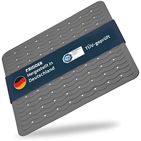 RIDDER Duscheinlage, Duschmatte ca. 54x54 cm, Playa, dunkelgrau | Allergikerfreundlich | Made in Germany | Nachhaltig | Recyclebar | Waschbar | PVC-frei Cover