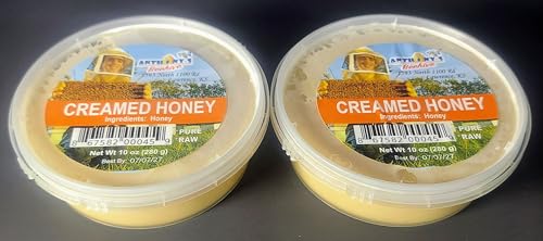 Pack 2 frascos miel cremosa pura natural 10 oz miniatura 1
