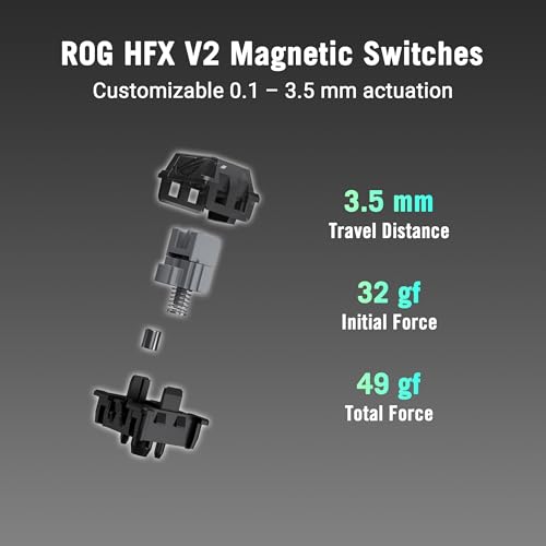 Image of ASUS ROG Falchion Ace 75 HE Wired Analog /Hall Effect Gaming Keyboard - 75% TKL, USB, Hot Swappable HFX V2 Magnetic Switch, Rapid Trigger, 8KHz Polling, ABS Keycap, Carry Case, Web-based Config - Black