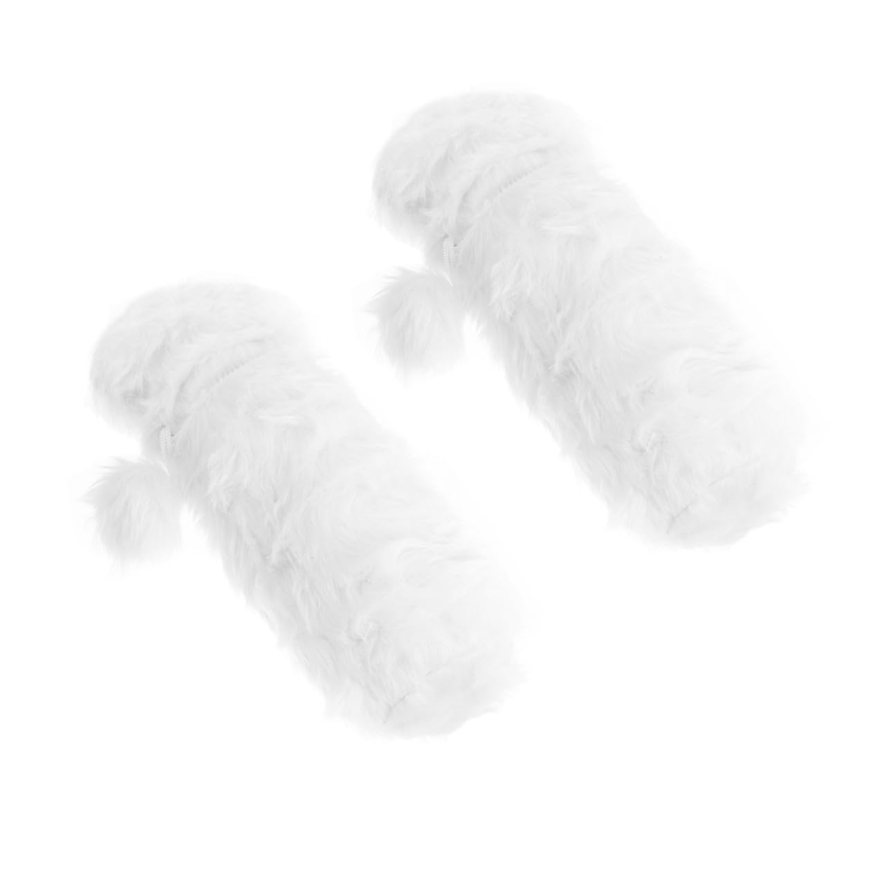 ABOOFAN 6 Pièces Ensemble de Bouteilles de Noël enveloppes de Bouteille de noël de vin Sacs de vin de de Mariage Peluche Blanche
