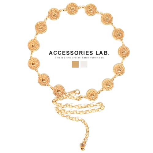 Fashion Metal Waist Chain Belt for Women Blouse Dress Sweater Gold or Silver Vintage Ladies Belt2