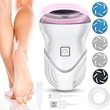 Electric Foot Callus Remover for Women Men, Rechargeable Electric Foot File Pedicure Tool with 2 Speeds and 6 Grinding Heads, Portable Feet Grinder for Cracked Dry Heels Dead Skin Calluses