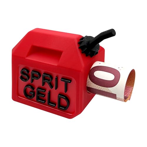 FloraVigo Tankgutschein, rote Benzinkanister, Bargeld-Geschenkverpackung, Das Bestehen der Fahrprüfung kann man für Tankgutscheine, Führerscheine, Freunde oder Geburtstage nutzen