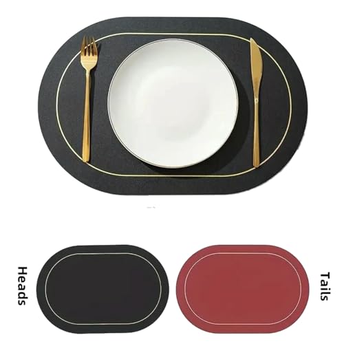 Set de table ovale double face de qualité supérieure lot de 4 - 3