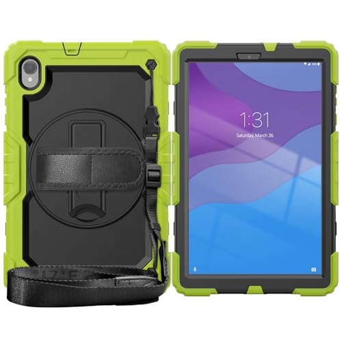 Coque antichoc Lenovo M10 HD 2e gén avec support rotatif et porte-stylet