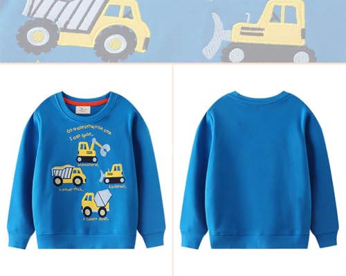 Boys Sweatshirts Casual Sweatshirts Cotton Sweatshirts Long Sleeve T-shirts Crew Neck Cartoon Tops for Boys-4704
