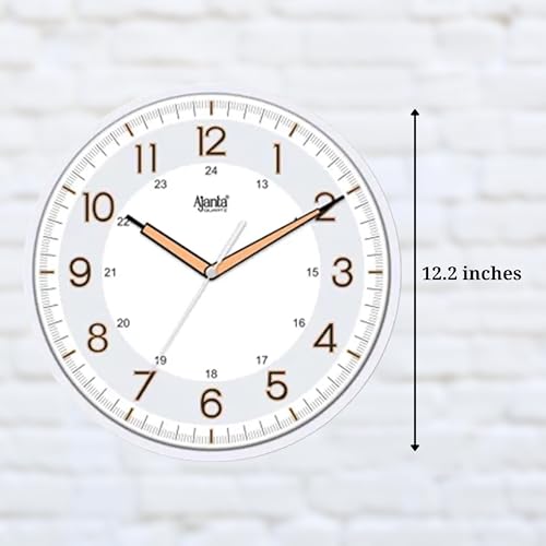 Horloge murale phosphorescente blanche quartz pour cuisine et salon - 3