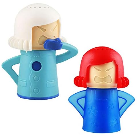 TANCUDER 2 Pack Microwave Cleaner Angry Mama Microwave Oven Steam Cleaner Remover Cool Mama Fridge Deodoriser Absorber Kitchen Cleaner Tool, Easily Clean Crud in Minutes Disinfects with Vinegar Water Cover