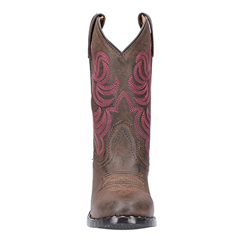 Smoky Mountain Girls Brown With Pink Stitch Monterey Western Cowboy Boots,11 M Us Little Kid #TOP3