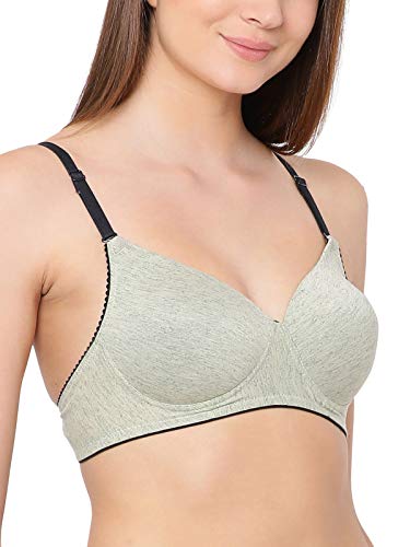 Image of Clovia Women's Cotton Rich Padded Non-Wired Push-Up T-Shirt Bra Multiway