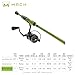 Lew's MACH 2 Spinning Reel and Fishing Rod Combo, IM8 Graphite Blank Fishing Rod, Right or Left-Hand Retrieve, Winn Dri-Tac Ultra Handle, Black/Green