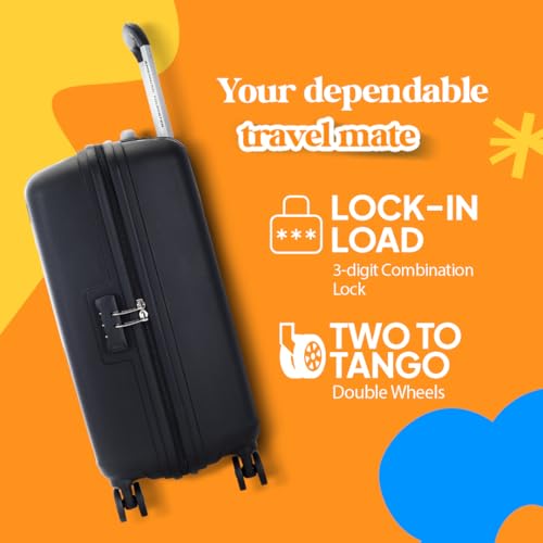 Image of American Tourister Ivy 2.0 | Small Size Cabin Trolley Bag (55 cm) | 360 8 Wheel Travel Luggage | Hard Case Polypropylene (PP) Suitcase | Combination Lock | Black