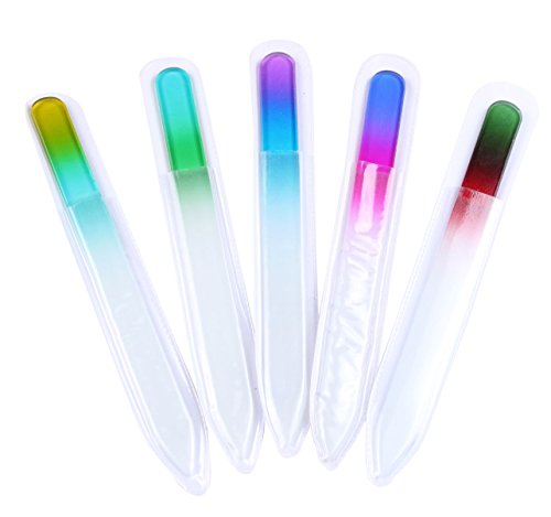 Lime à ongles en verre Crystal Art Files Finger Angel lot de 5 pièces