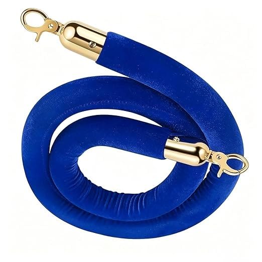 Corde de barrière velours bleu 100cm contrôle des foules suspendu banque
