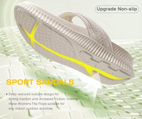 Image of KuaiLu Womens Orthotic Cushion Flip Flops Sandals With Arch Support Footbed | Sport Recovery Walking Slides For Women - Adjustable Platform Slip On Indoor Outdoor For Summer Casual
