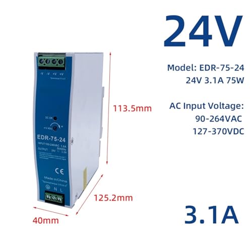 Alimentation à découpage industrielle 24v EDR-120-12 AC vers DC