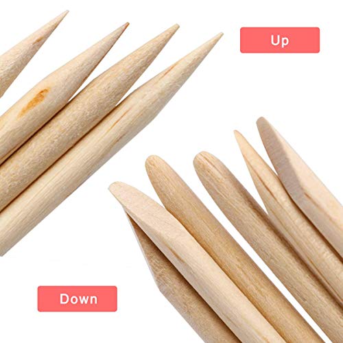 KIRA Wooden Nail Sticks, Multi-Functional Double Heads Cuticle Pusher Wood Sticks Remover Manicure Pedicure Tool For Women (Beige) (Pack Of 24) - Image 5