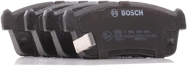 Bosch BP555 - Brake Pads Car Front Axle - Bosch Quality - Reduced Noise and Dust - ECE-R90 Certified - Copper-Free - 1 Set of 4 Pads