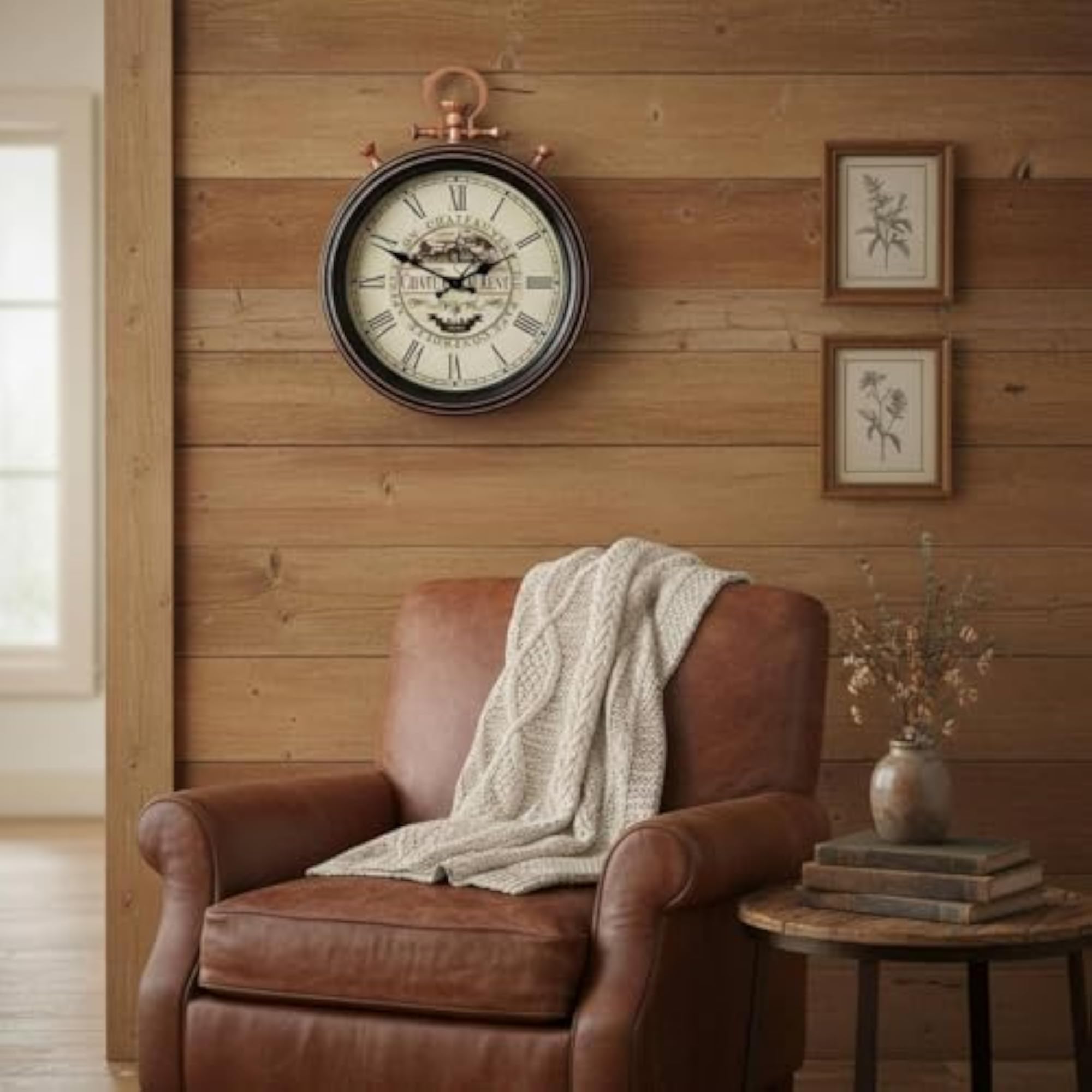 European Design Vintage Wall Pocket Watch Timepiece