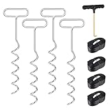 Bodenanker für Trampolin Erdanker, 4 pcs Bodenanker Trampolin with Adjustable Strap, Erdanker Bodenanker for Für Trampolin, Schaukel, Pavillon