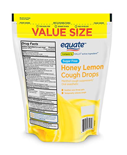 Equate Sugar Free Honey Lemon Cough Drops, 140 Drops (Pack Of 2) #TOP1