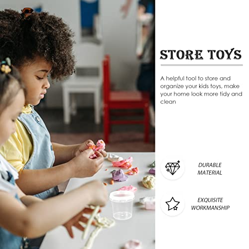 ibasenice 18 Peças Recipientes De Plástico Tampa Mini Caixa De Armazenamento De Brinquedos Balde De