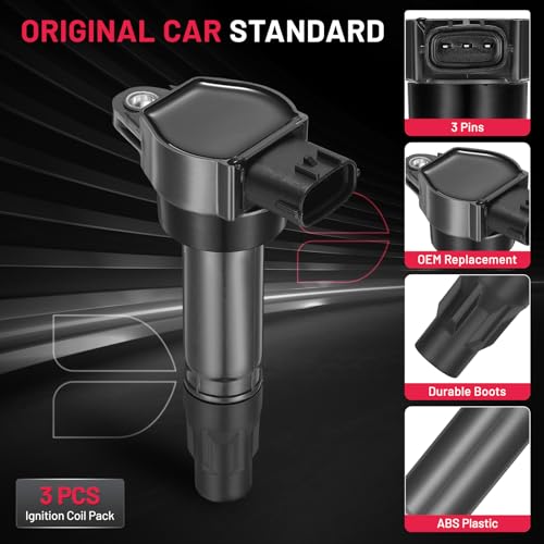 Image of BDFHYK Ignition Coil Packs Compatible with Smart Fortwo l3 1.0L 2008 2009 2010 2011 2012 2013 2014 2015 Coil for UF681 36-8276 GN10674 ICA64178 ICA64270 Set of 3