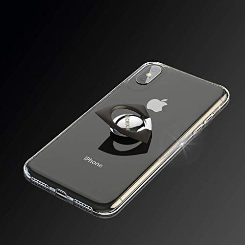iPhone X Case/iPhone Xs Case, Transparent Soft TPU Case with Kickstand & Finger Ring, Built in Fidget Spinner, Compatible with Apple iPhone X/iPhone Xs