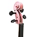 Mendini By Cecilio Violin - 4/4 MV Metallic Pink Violins, Student or Beginners Kit w/Case, Bow, Extra Strings, Tuner, Lesson Book - Stringed Musical Instruments